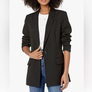 THE DROP Blake Long Blazer Black